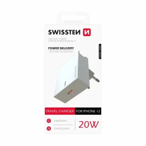 Incarcator Retea Swissten pentru iPhone QC 3.0 20W Alb