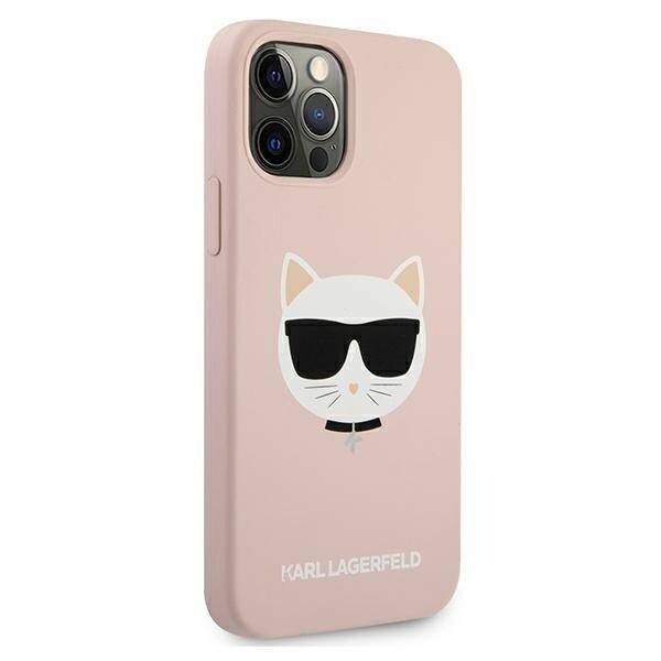 Husa Cover Karl Lagerfeld Choupette Head Silicone pentru iPhone 12 Pro Max  Pink - Contakt.ro