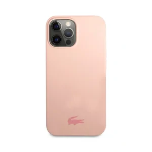 Husa Cover Lacoste Silicon Glossy Printing Logo iPhone 13Pro Roz