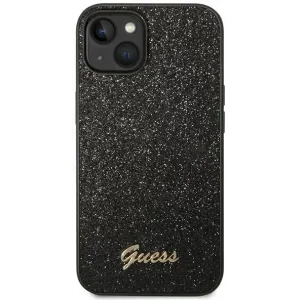 Husa Cover Guess Glitter PC/TPU Flakes Metal Logo pentru iPhone 14 Pro Black