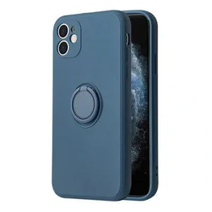 Husa Cover Silicon Finger Grip pentru Iphone 14 Plus Albastru