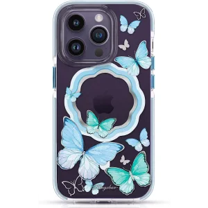 Husa Cover Kingxbar Butterfly Series pentru iPhone 13/14 Blue