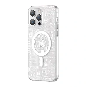 Husa Cover Kingxbar&amp;PQY Geek Series pentru iPhone 14 Pro Silver