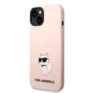 Husa Karl Lagerfeld Liquid Silicone Choupette pentru iPhone 14 Plus Pink