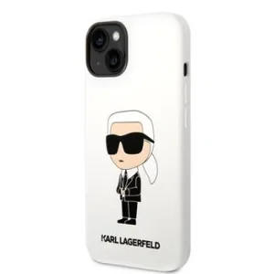 Husa Karl Lagerfeld Liquid Silicone pentru iPhone 14 Plus White