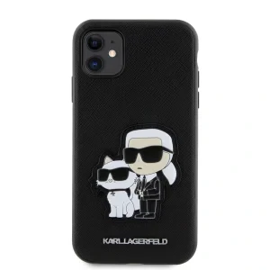 Husa  Karl Lagerfeld PU Saffiano Karl and Choupette NFT pentru iPhone 11 Negru