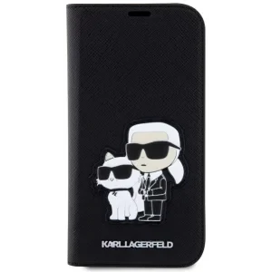 Husa  Karl Lagerfeld PU Saffiano Karl and Choupette NFT Book iPhone 14 Pro Max Black