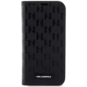 Husa  Karl Lagerfeld Saffiano Monogram Book  iPhone 14 Pro Black