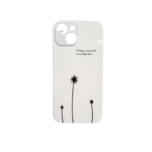 Husa spate UV Dandelion pentru iPhone 15 Alb