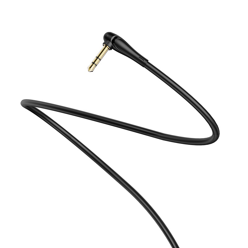 Cablu Audio Auxiliar Elbow Design UPA14 Hoco Negru thumb