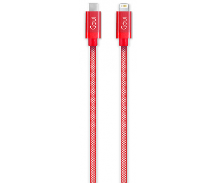 Cablu Date Type C to Lightning Goui Metallic G-METALLICC94-R 1m Rosu thumb