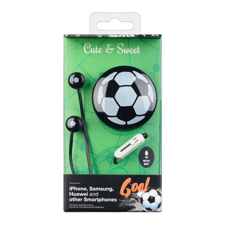 Casti cu Fir Cellularline Cute&Sweet Goal Microfon Jack 3.5mm thumb