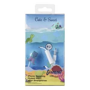 Casti cu Fir Cellularline Cute&amp;Sweet Sirencat Microfon Jack 3.5mm