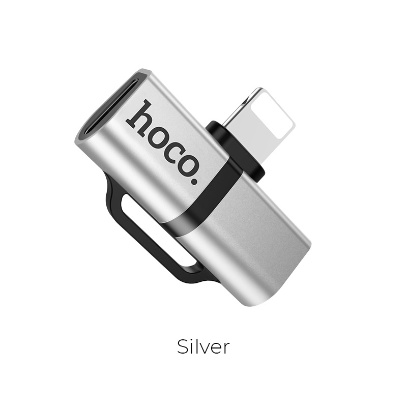 Convertor audio lightning Argintiu LS20 Hoco thumb