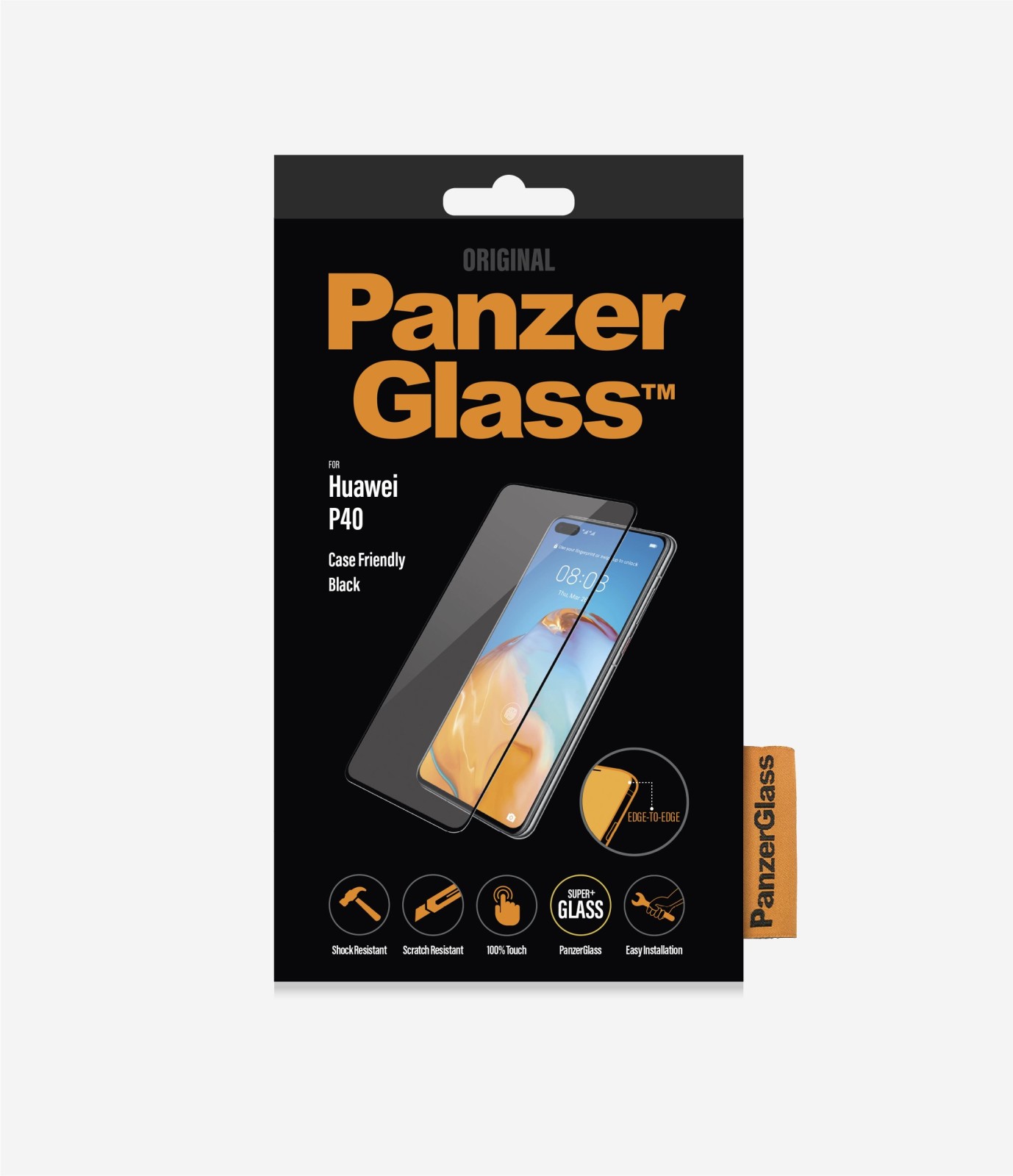 Folie Sticla PanzerGlass pentru Huawei P40, Negru thumb