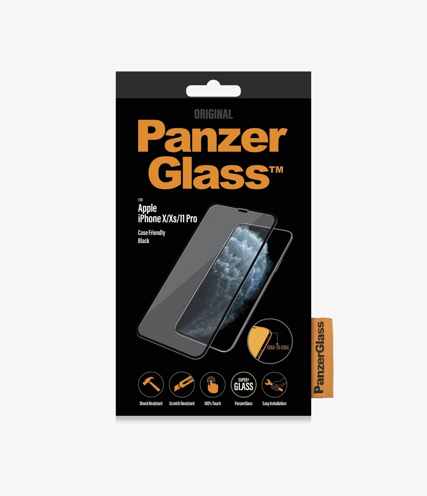 Folie Sticla PanzerGlass pentru iPhone X/XS/11 Pro Negru thumb