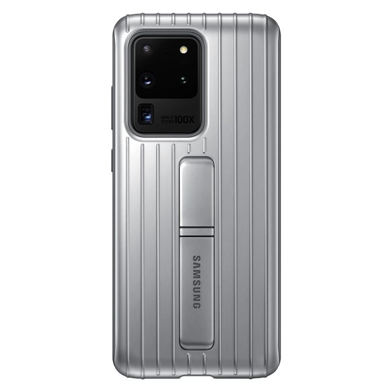 Husa Cover Hard Samsung Standing pentru Samsung Galaxy S20 Ultra Argintiu thumb