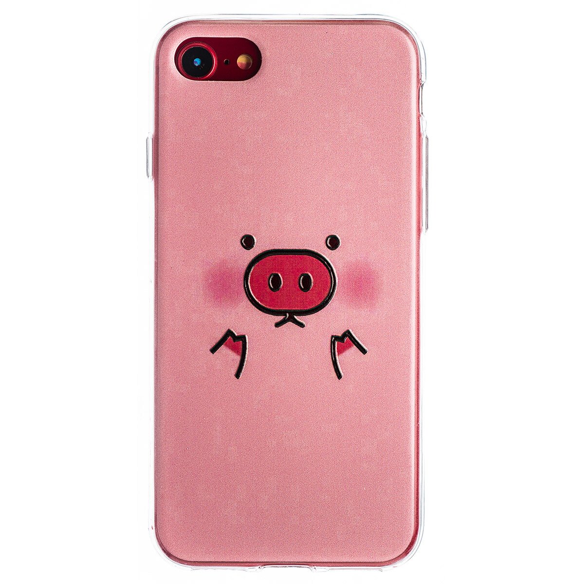Husa Fashion iPhone 7/8/SE 2 Negru, Pig thumb
