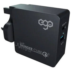 Incarcator Retea Ego Thunder Cube  2xUsb QC 3.0 43W Negru