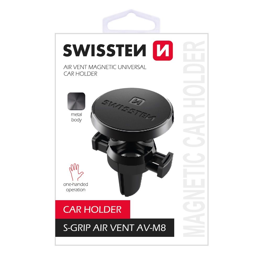 Suport Auto Swissten S-GRIP AV-M8 Magnetic Air Vent Negru thumb